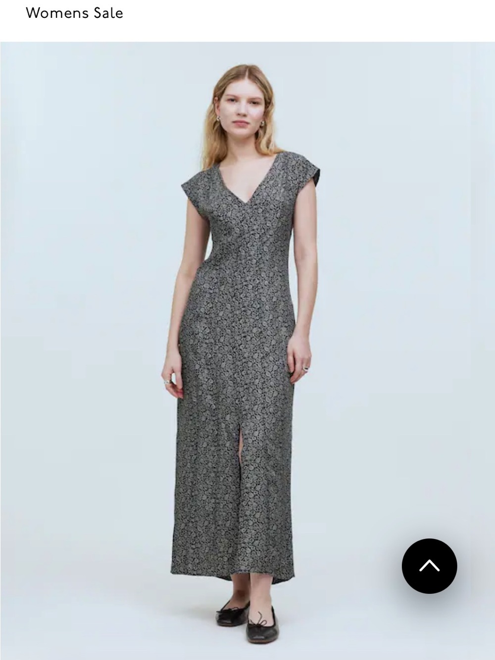 Madewell V Neck Cap Sleeve Midi Dress